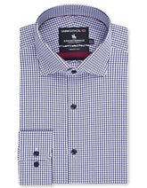 Check Navy Tailored Smart Fit Shirt FS2987SF-14.5