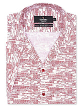 Printed Red Classic Fit Shirt FS759-1RH-14.5