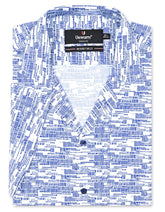 Printed Navy Classic Fit Shirt FS760-1RH-14.5