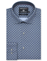 Printed Grey Classic Fit Shirt FS808-1RF-14.5