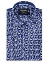 Printed Navy Classic Fit Shirt FS818RH-14.5