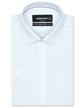 Printed White Smart Fit Shirt FS835SH-14.5