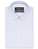 Printed White Smart Fit Shirt FS836SH-14.5