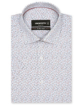Printed White Classic Fit Shirt FS838RH-14.5