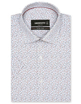 Printed White Smart Fit Shirt FS838SH-14.5
