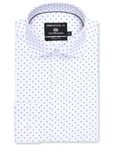 Printed White Classic Fit Shirt FS845RF-14.5