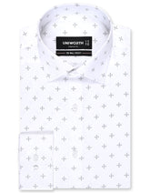 Printed White Classic Fit Shirt FS846RF-14.5