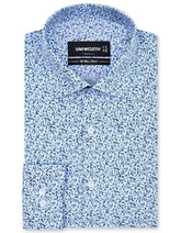 Printed Navy Classic Fit Shirt FS858-1RF-14.5