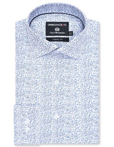 Printed L Blue Classic Fit Shirt FS859-1RF-14.5