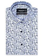 Printed Navy Classic Fit Shirt FS862RH-14.5