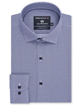 Printed Navy Classic Fit Shirt FS863-1RF-14.5