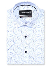 Printed Blue Classic Fit Shirt FS865-1RH-14.5