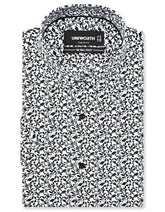 Printed Black Classic Fit Shirt FS869RH-14.5