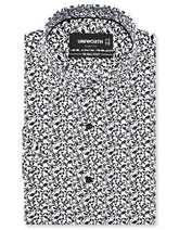 Printed Black Tailored Smart Fit Shirt FS869SH-14.5