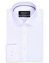 Printed Red Tailored Smart Fit Shirt FS871SF-14.5