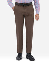 D Brown Texture Formal Trouser Tailored Smart Fit FT622S-30