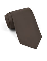 Brown Self Plain Tie