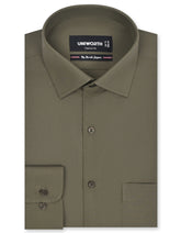 Plain Army Green Classic Fit Shirt FS1657-2RF-14.5