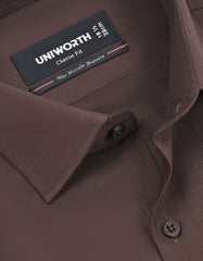 Plain Chocolate Classic Fit Shirt FS1652RF-15
