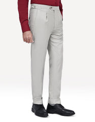 Stone Plain Formal Trouser Tailored Smart Fit FT535-1S-30