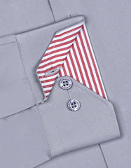 Plain Grey Classic Fit Shirt FS1409-2RF-15.5