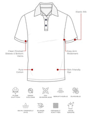 Chrome Plain Pique Polo Shirt