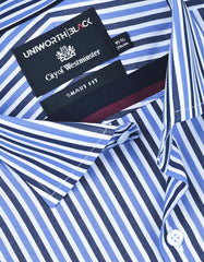 Stripe Blue Tailored Smart Fit Shirt FS2876SF-15