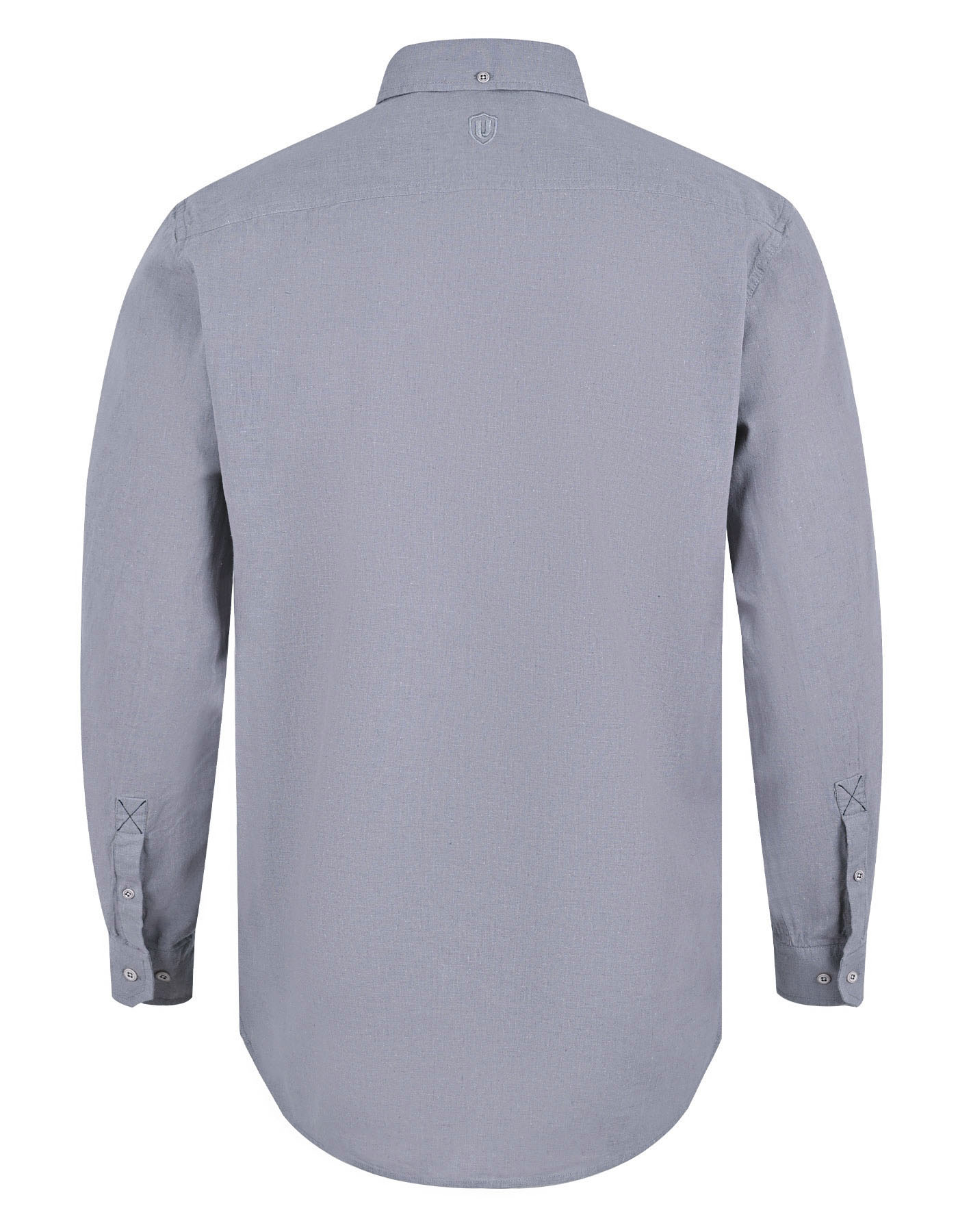 Grey Plain Regular Fit Casual Shirt