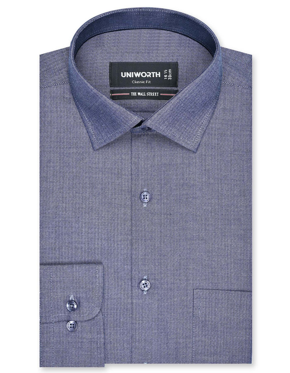 Self Navy Classic Fit Shirt FS20445RF-14.5