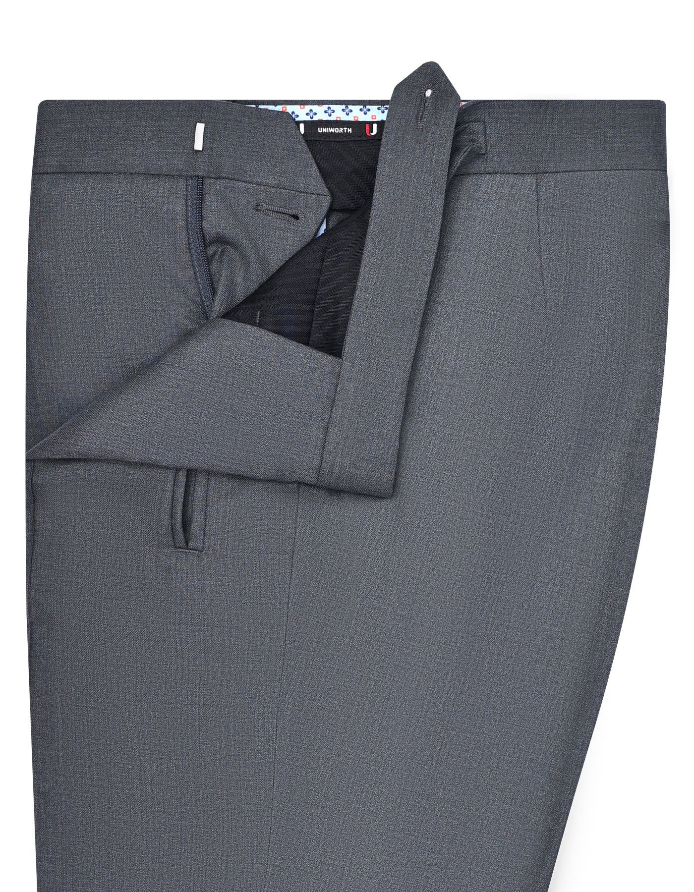 D Charcoal Plain Formal Trouser Tailored Smart Fit FT513S-36