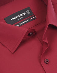 Plain Maroon Classic Fit Shirt FS1655-2RF-15