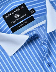 Stripe Blue Classic Fit Shirt FS2881-1RF-15