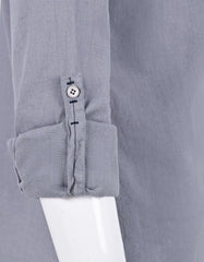 Grey Plain Regular Fit Casual Shirt