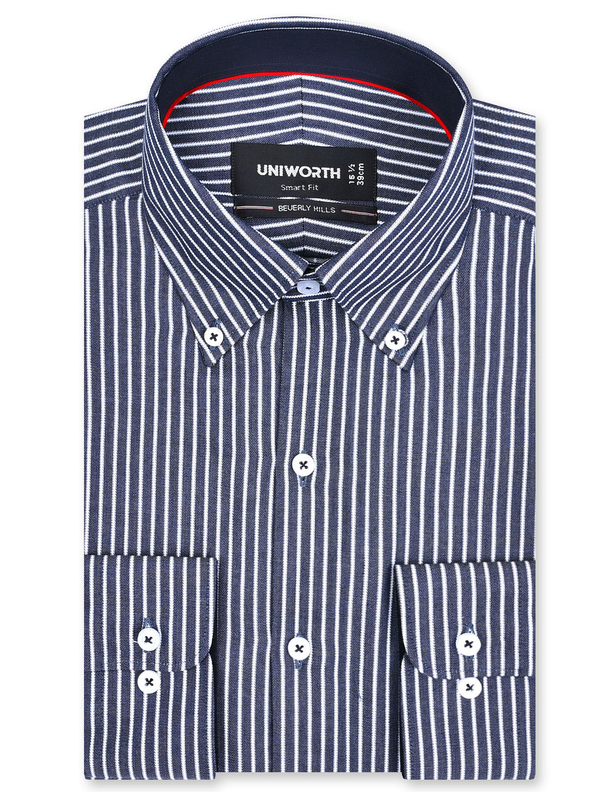Stripe Navy Tailored Smart Fit Shirt FS2823SF-14.5