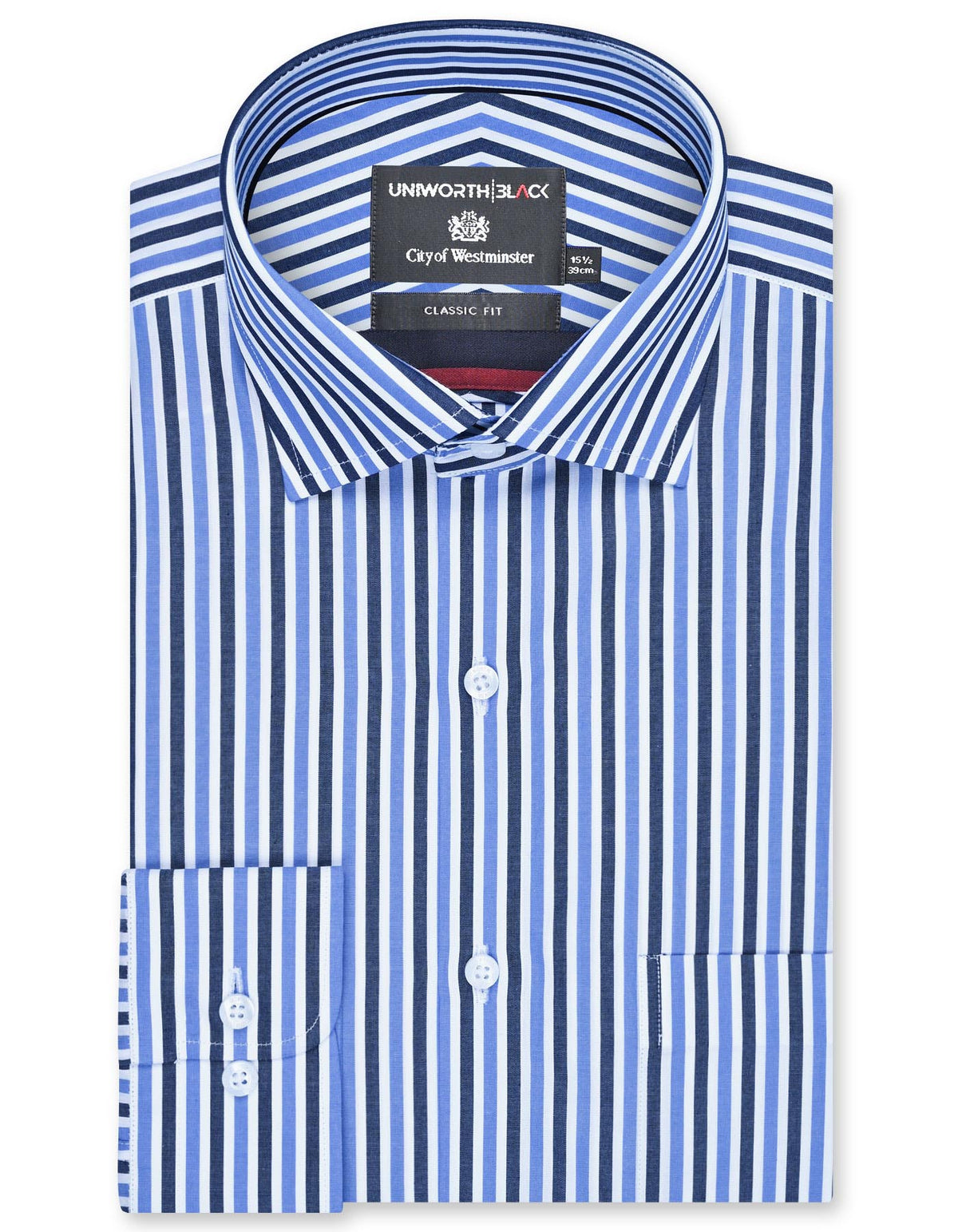 Stripe Blue Classic Fit Shirt FS2876RF-14.5