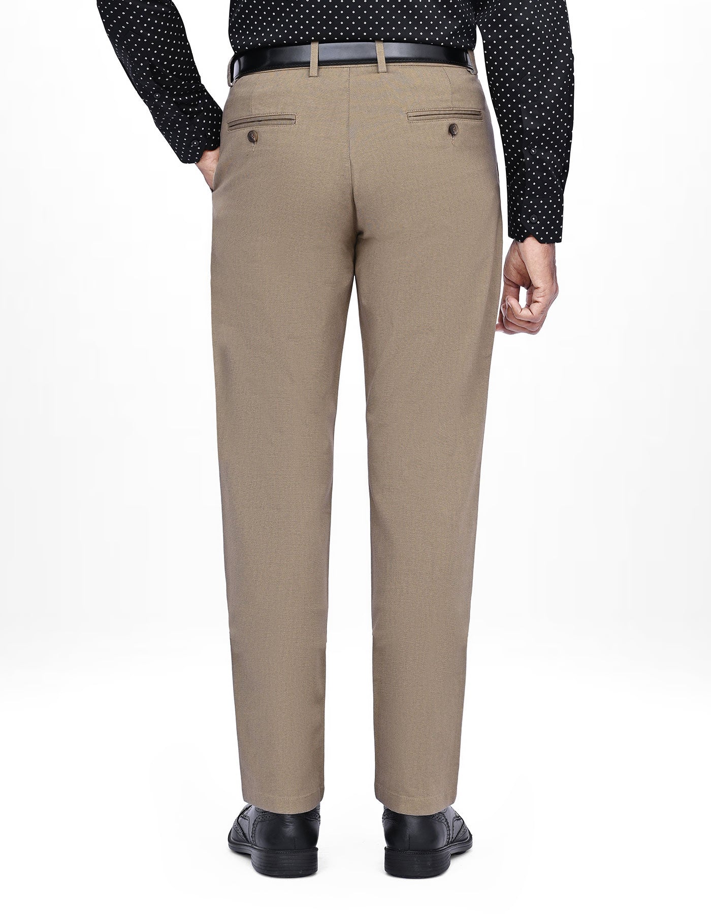 L Khaki Smart Fit Cotton Trouser FTC2549S-40