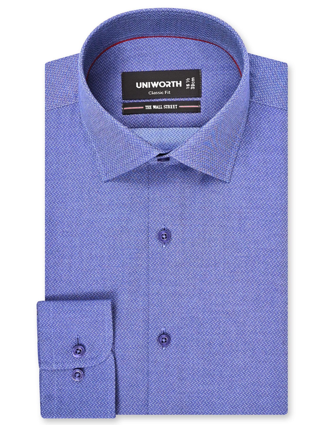 Self D Blue Classic Fit Shirt FS20502RF-14.5