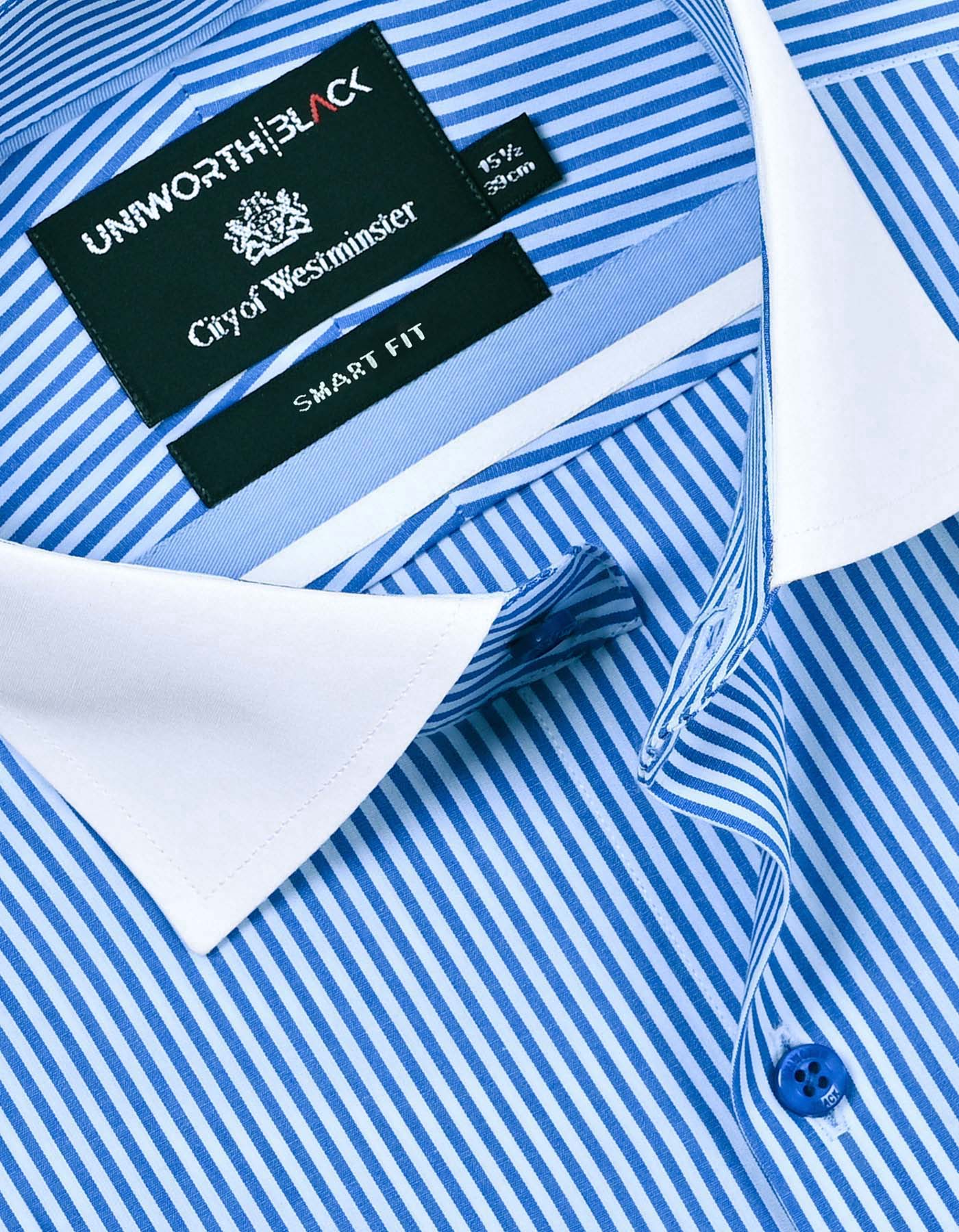 Stripe Blue Tailored Smart Fit Shirt FS2873-1SF-15
