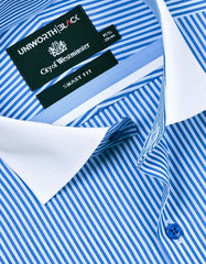 Stripe Blue Tailored Smart Fit Shirt FS2873-1SF-15