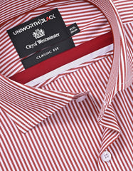 Stripe Red Classic Fit Shirt FS2757-2RF-15