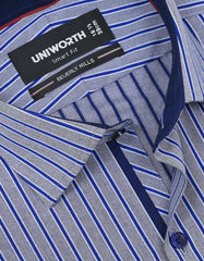 Stripe Royal Blue Smart Fit Shirt FS2774-1SF-15