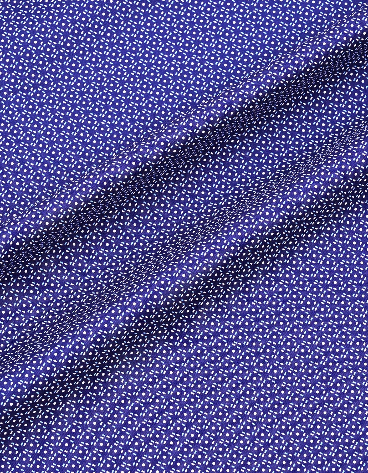 Printed D Blue Tailored Smart Fit Shirt FS868SF-16