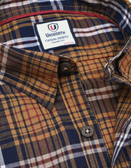 Navy Embriodery Check Casual Shirt CS2365-1R-L