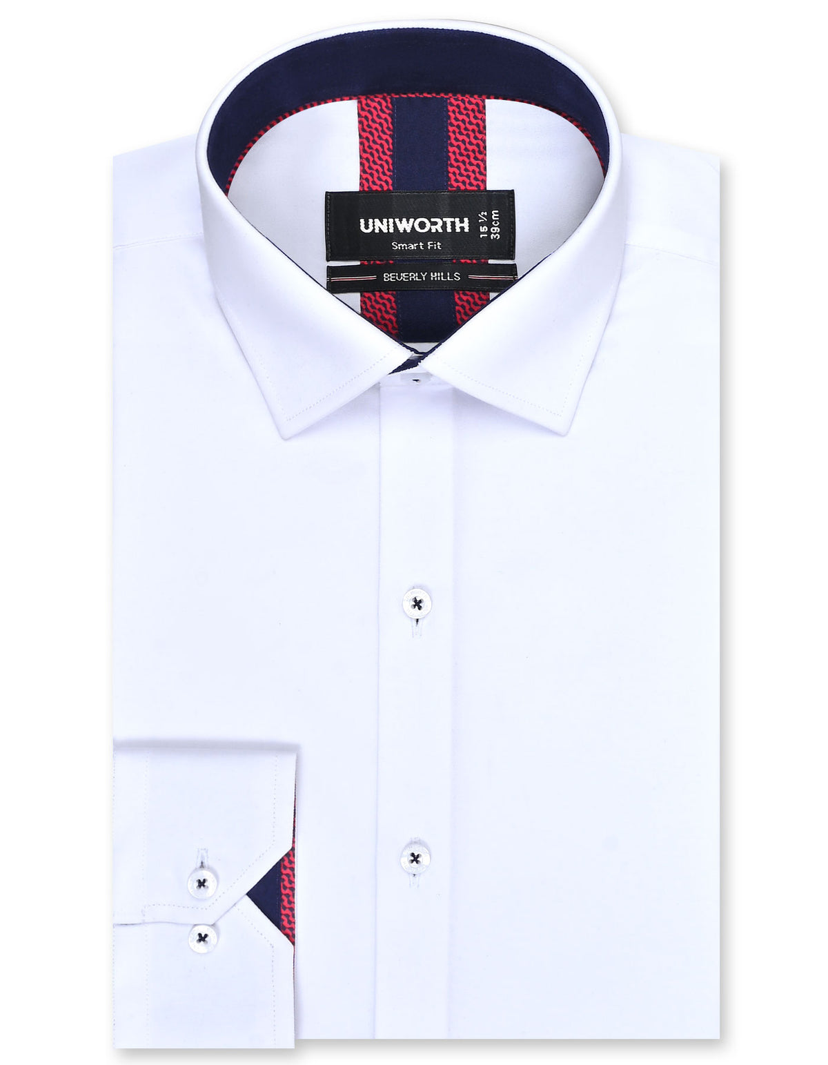 Plain White Tailored Smart Fit Shirt FS1596-2SF-14.5