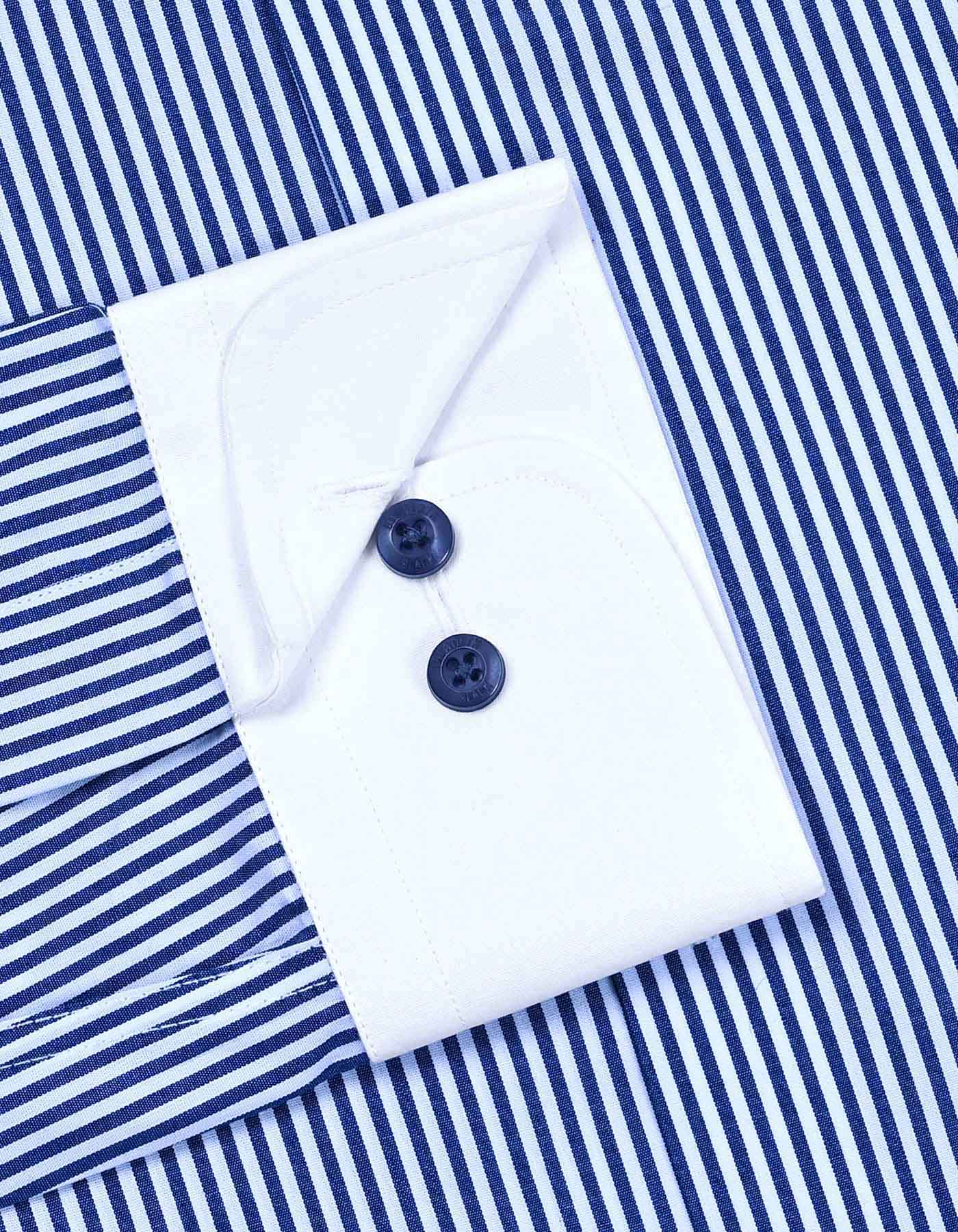 Stripe Navy Tailored Smart Fit Shirt FS2871-2SF-15.5