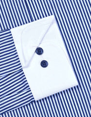 Stripe Navy Tailored Smart Fit Shirt FS2871-2SF-15.5