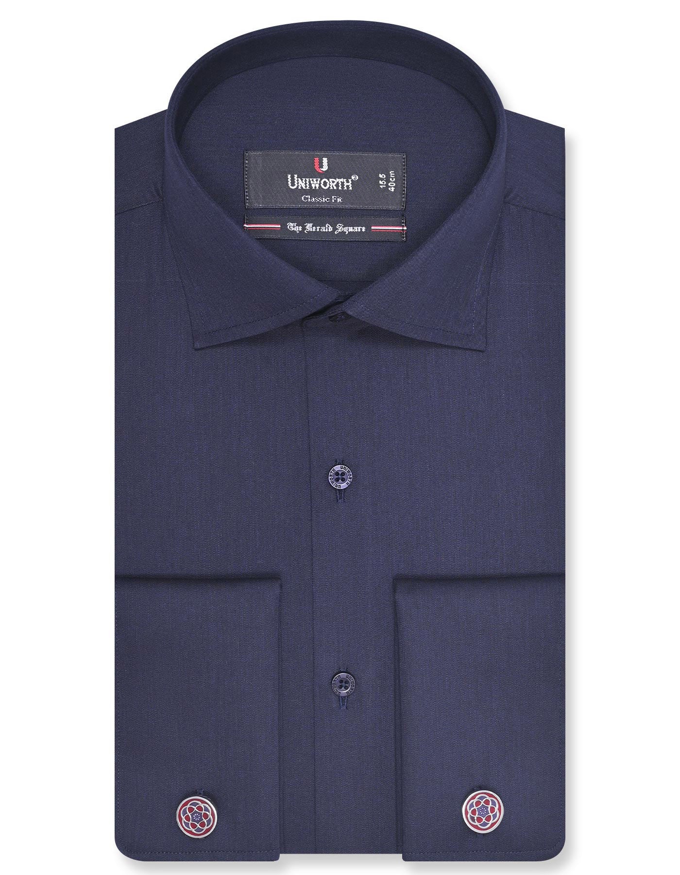 Plain Navy Classic Fit Shirt FS1314-4RD-14.5