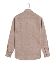 Plain L Brown Classic Fit Shirt FS2418-2RF-16.5