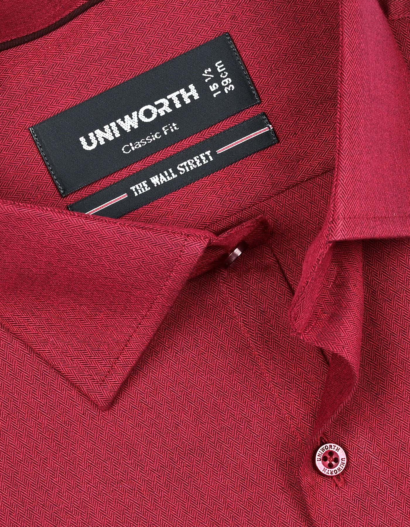 Self Maroon Tailored Smart Fit Shirt FS20446SF-15