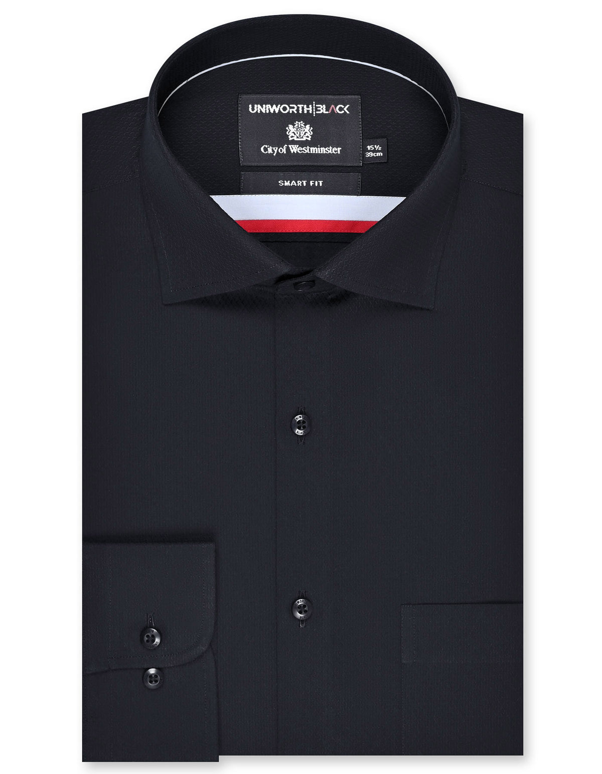 Self Black Smart Fit Shirt FS20436SF-14.5